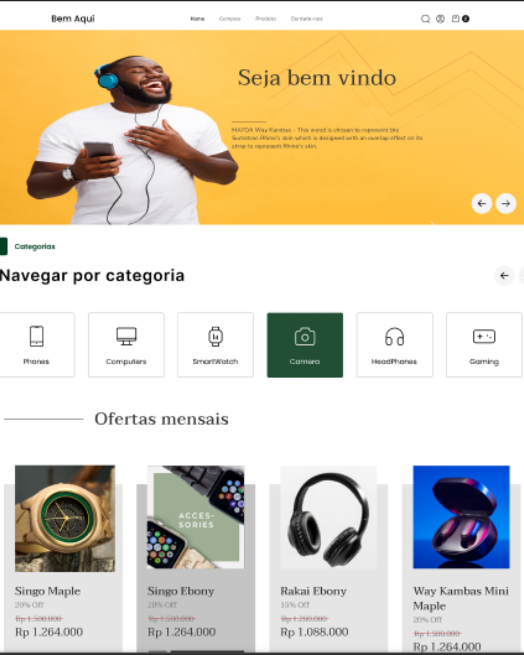 Loja virtual Bem Aqui — e-commerce de eletrônicos